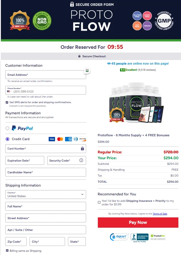 Protoflow official order page
